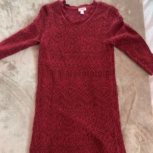 A maroon dress from cat and Jack